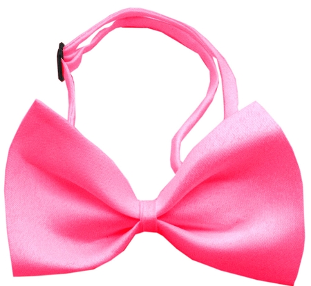 Plain Hot Pink Bow Tie